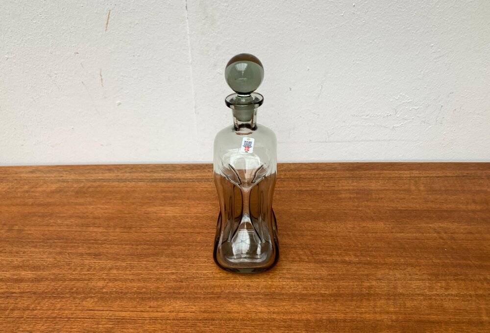 Large Danish Kluk Kluk Bottle in Glass from Holmegaard, 1970s