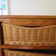 Storage furniture - wooden chest of drawers - 8 wicker drawers - bohemian countryside