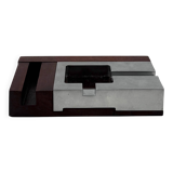 Cendrier en acajou moderne du milieu du siècle, Alfred Dunhill, Italie, années 1970