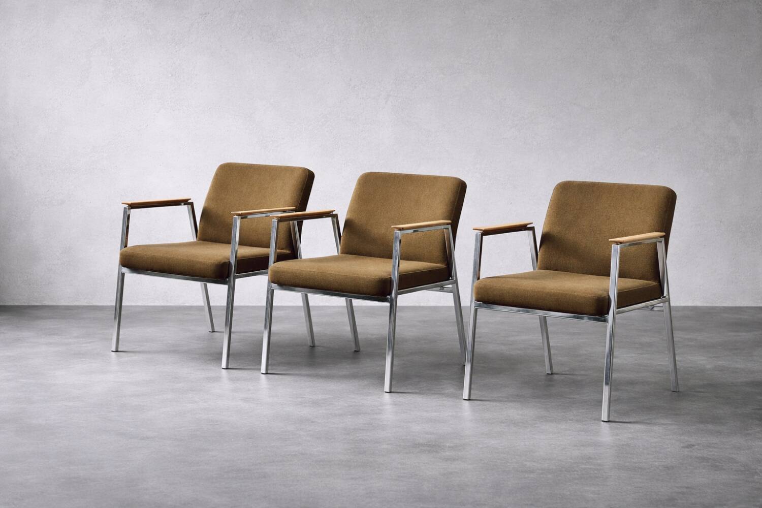 Vintage Mid-Century Modern German Brown Conference Chair from Drabert, 1970