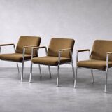 Vintage Mid-Century Modern German Brown Conference Chair from Drabert, 1970