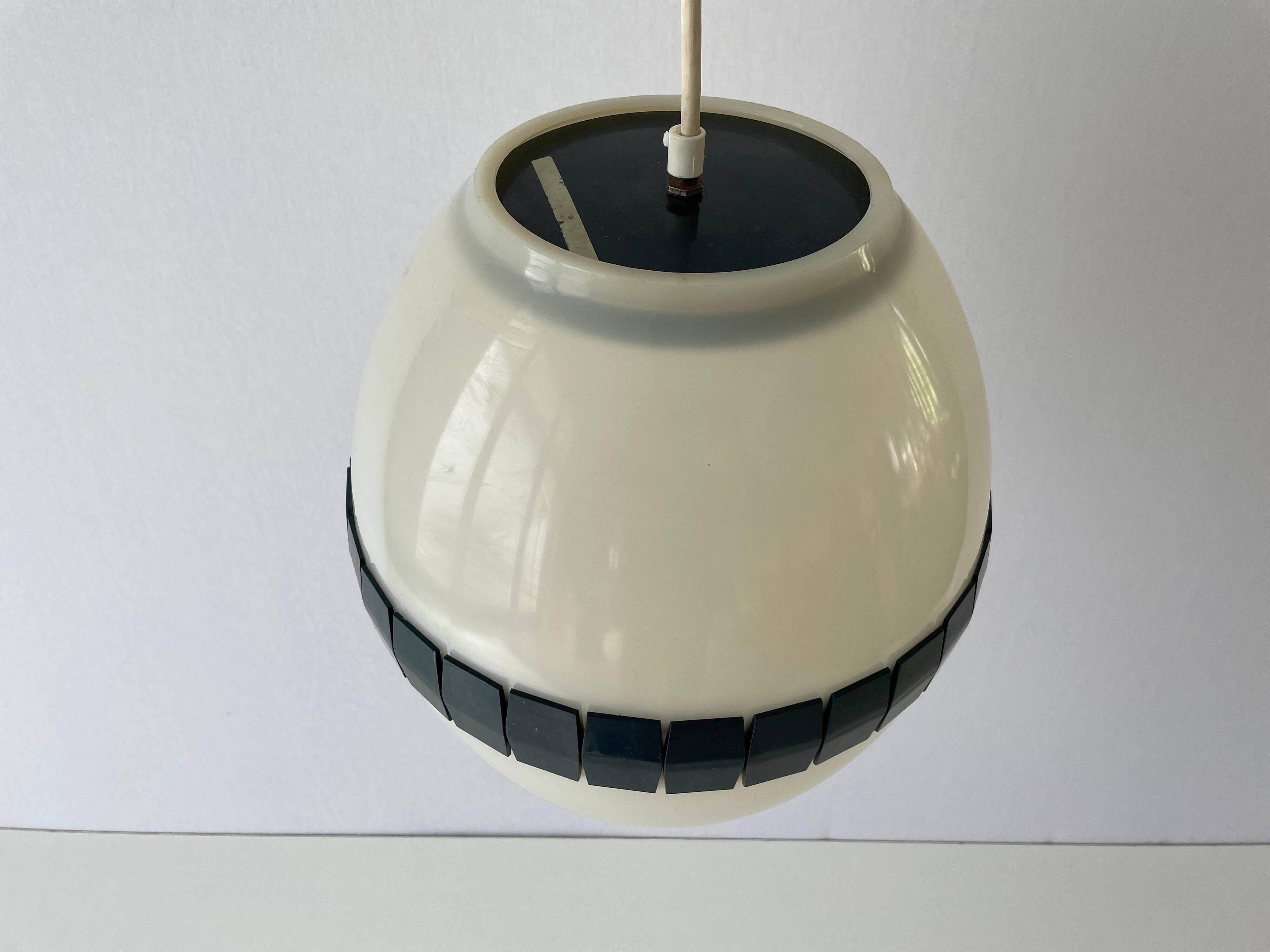 Plexiglass ceiling light in the shape of an egg, 1960s, Italy