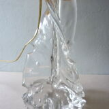 Lamp with free-form bubbled glass base from the 70s