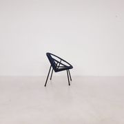 Fauteuil extérieur en fil du milieu du siècle