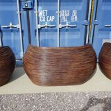 Rattan sofa set and 2 armchairs