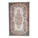 1970s Vintage Turkish Oushak Handmade Wool Cotton Pink Area Rug 173x293