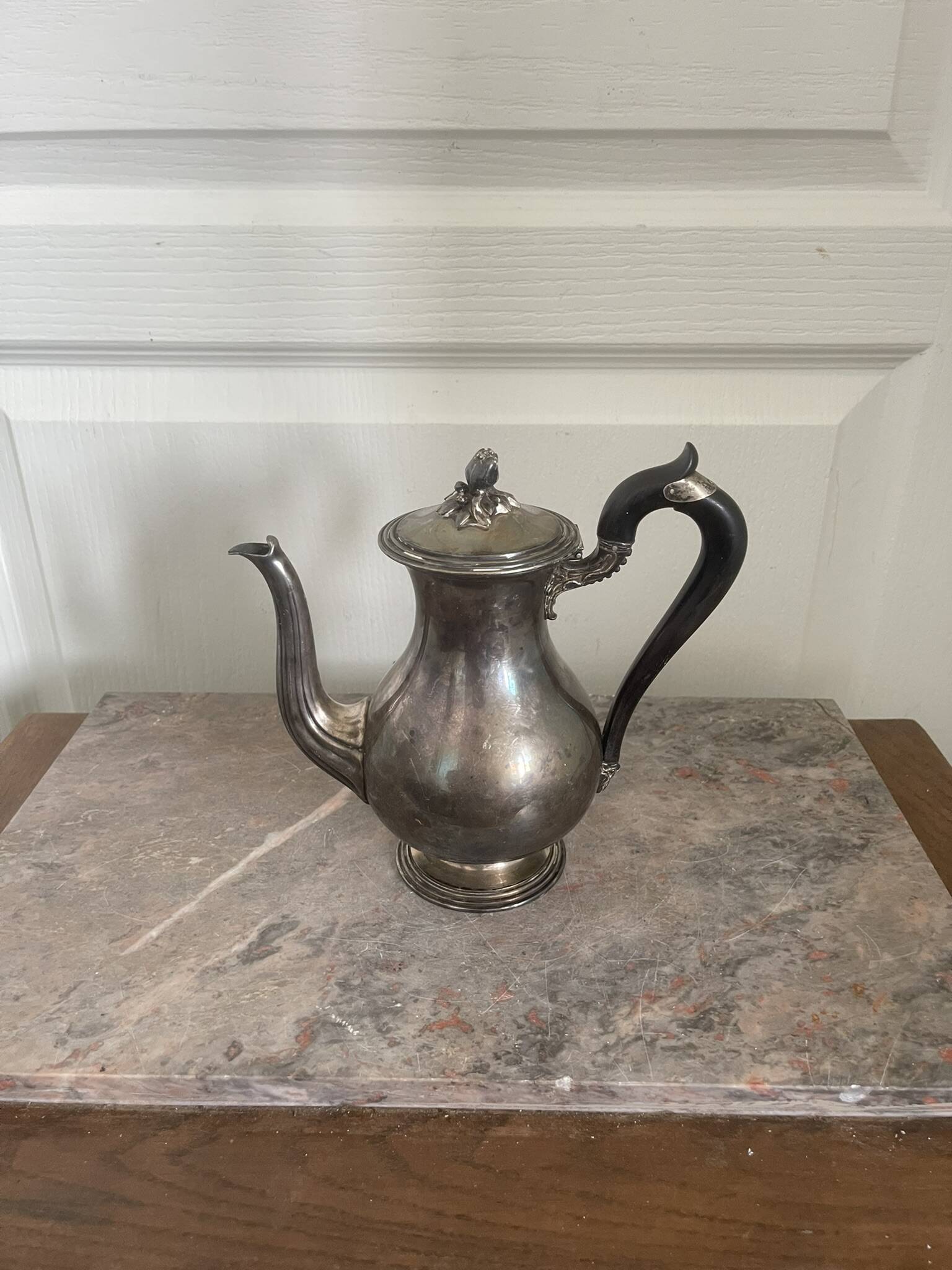 Antique silver-plated coffee pot teapot art nouveau christofle