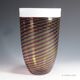 Large glass art vase filigrana Cenedese with multicoloured bands.