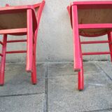 Pair of red bistro chairs