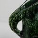 Vintage 1970s studio ceramic vase or pitcher, glazed green.