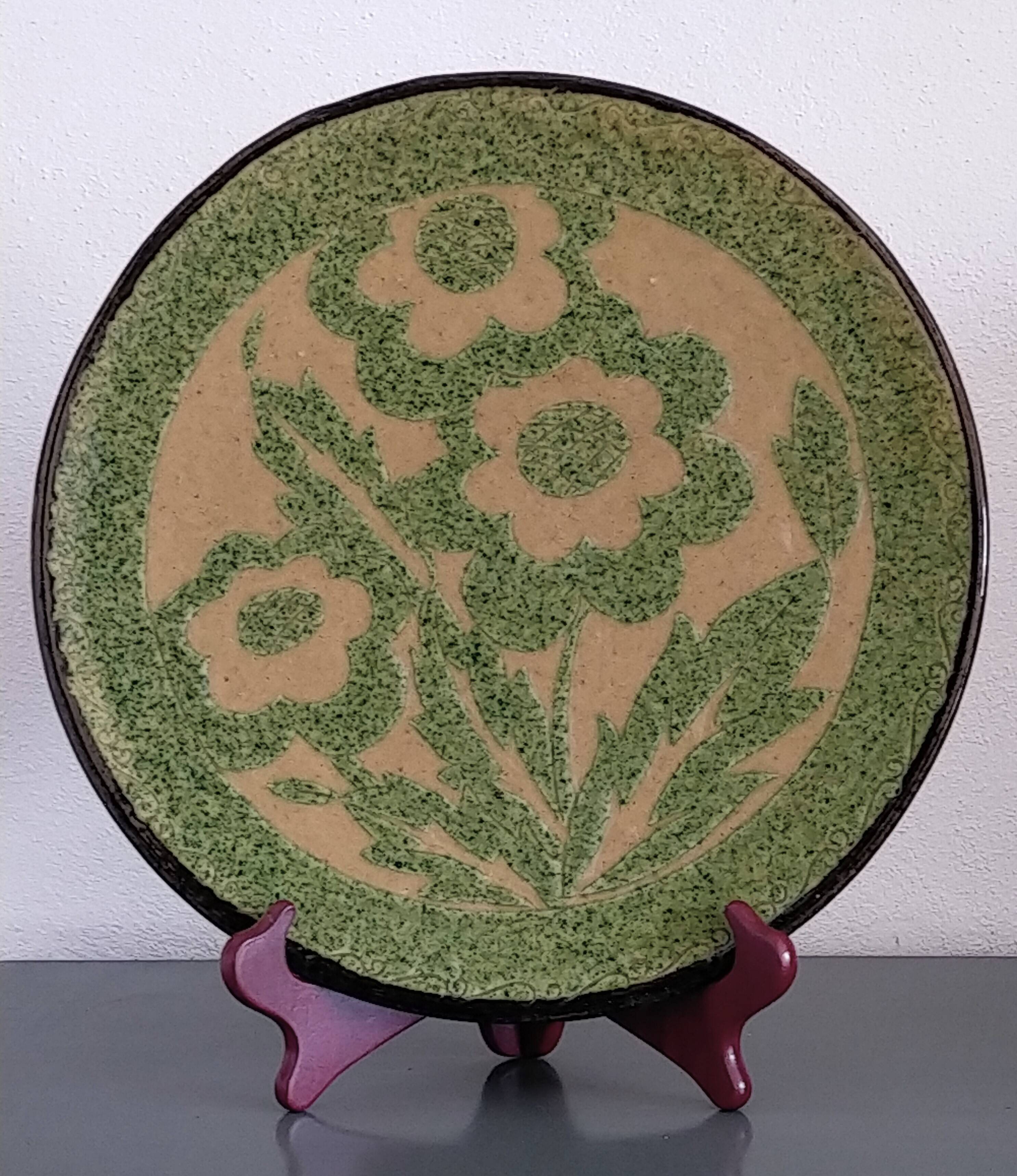Glazed terracotta dish from Dauphiné Around 1950