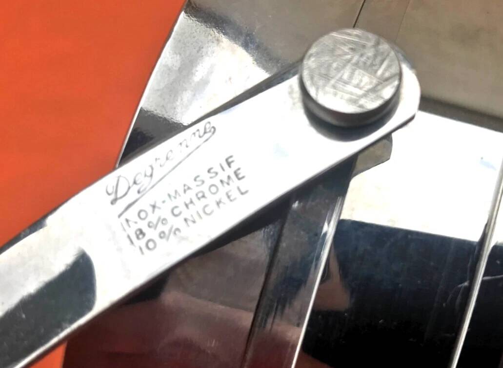 1960s Guy Degrenne Ice Bucket with Handle 18/10 Stainless Steel