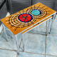 Set of 2 tables gigogne 60's ceramic fat lava