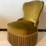 Toad armchair in gold velvet