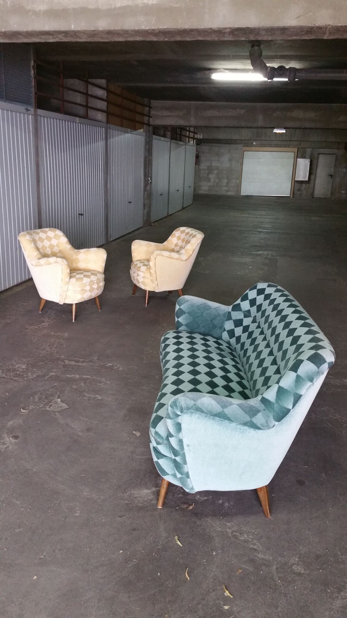 Sofa sofa 'Arc' club organic kidney years 50-60