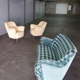 Canapé sofa "Arc" club organique rein années 50-60