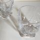 Five vintage crystal whiskey glasses