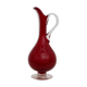 Vase carafe élégante en verre rouge