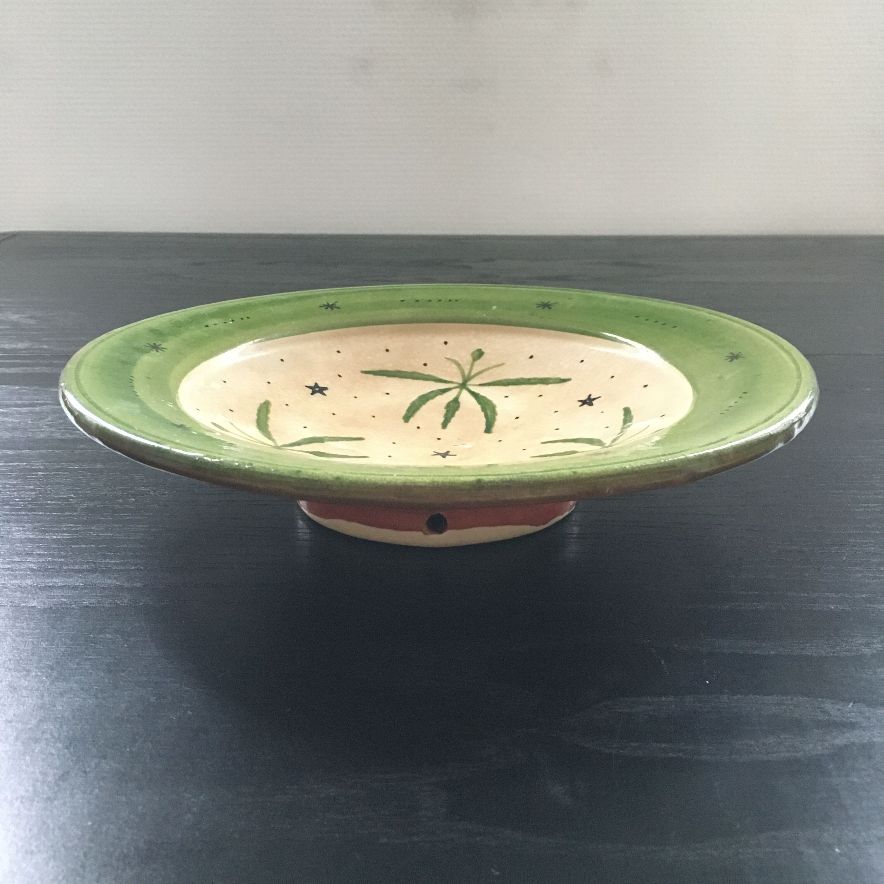 Plat creux oriental décor floral