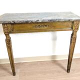 Console en bois laqué à dessus de marbre de style Louis XVI .travail ancien