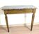 Louis XVI style lacquered wood console with marble top. Antique work