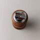 Brown Wood Vintage Lighter with Curved Italian Design, 1960s Table Accessory - Refined Gift