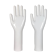 Pair of authentic vintage jewellery displays in industrial porcelain representing hands.