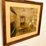 Tableau aquarelle époque Art Déco