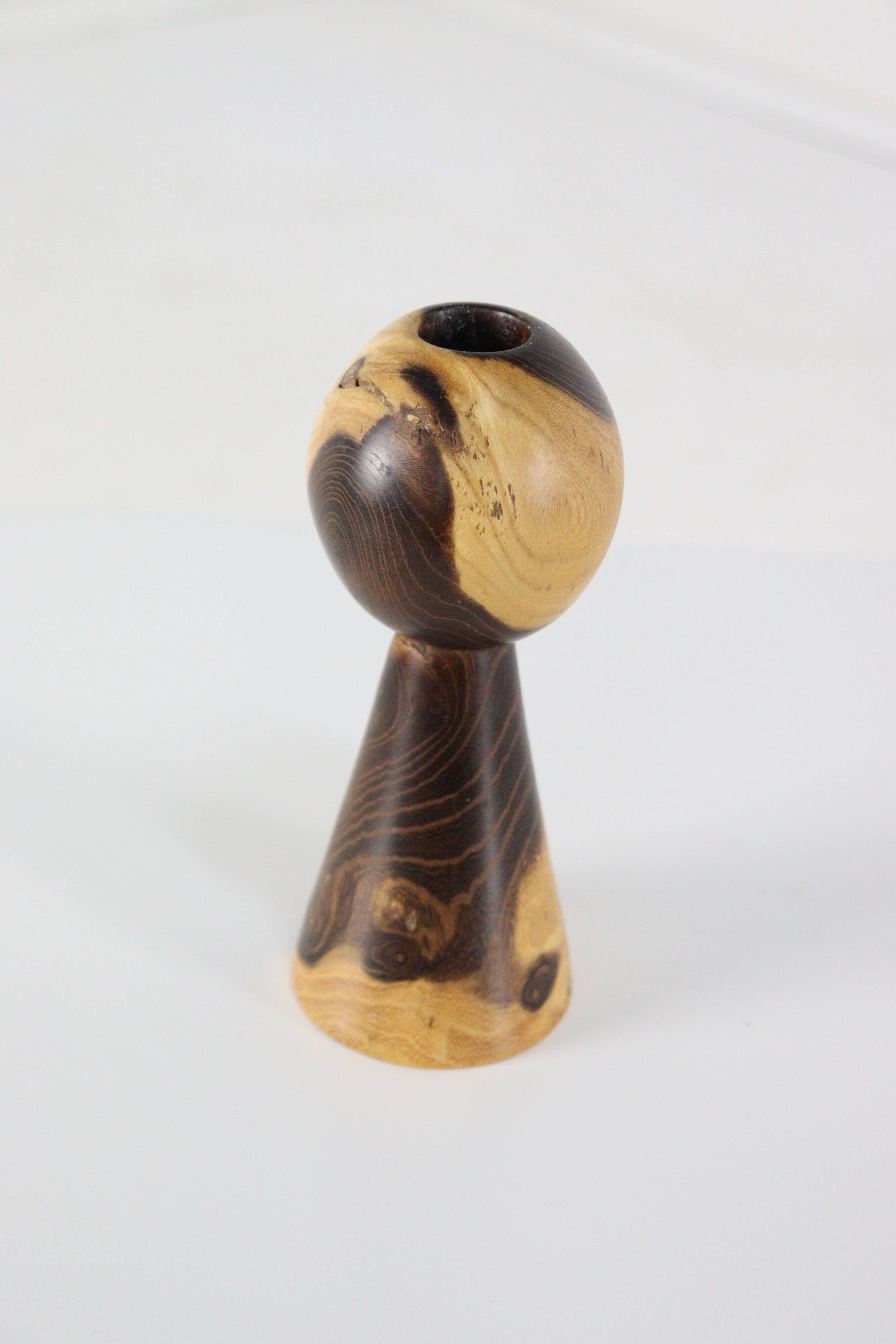Wooden candle holder