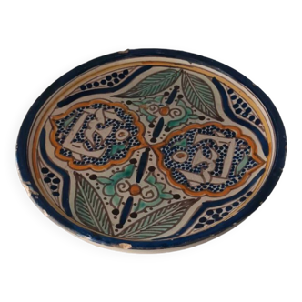 19th century polychrome morocco dish.