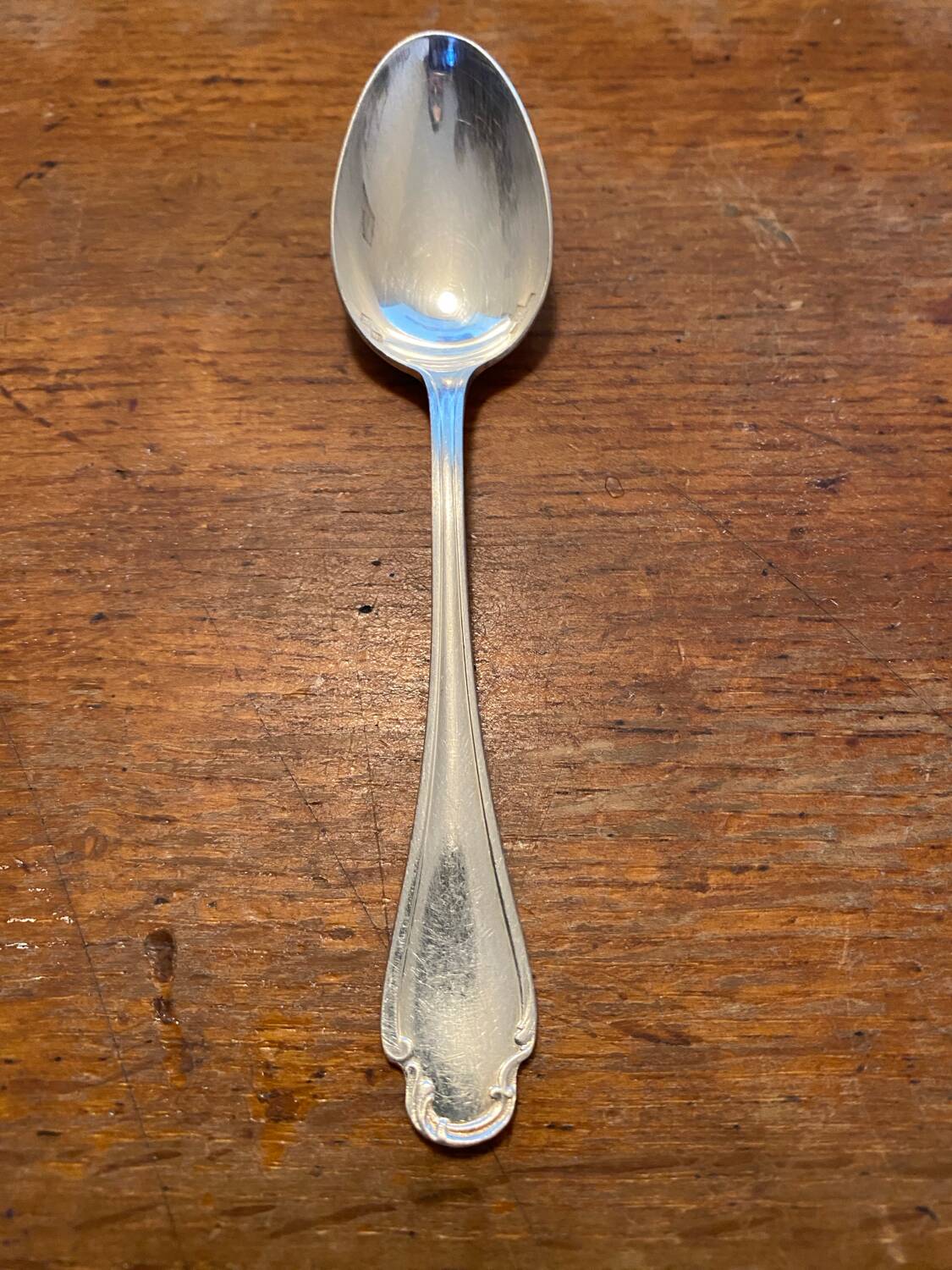 Twelve dessert spoons Alfénide Christofle