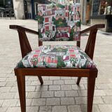 Paire de fauteuil bridge vintage compas