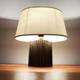 Brutalist brass table lamp