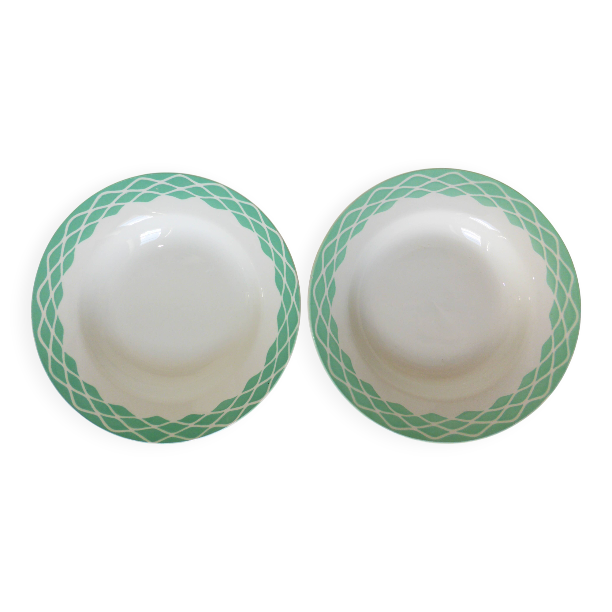 2 assiettes creuses Digoin Sarreguemines modèle Lola 220636