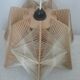 Hanging lamp of wood and thread Scandinavian style