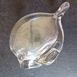 Set of 2 Empty Pockets, Dolphin Fish Glass Jars, Vannes Crystal