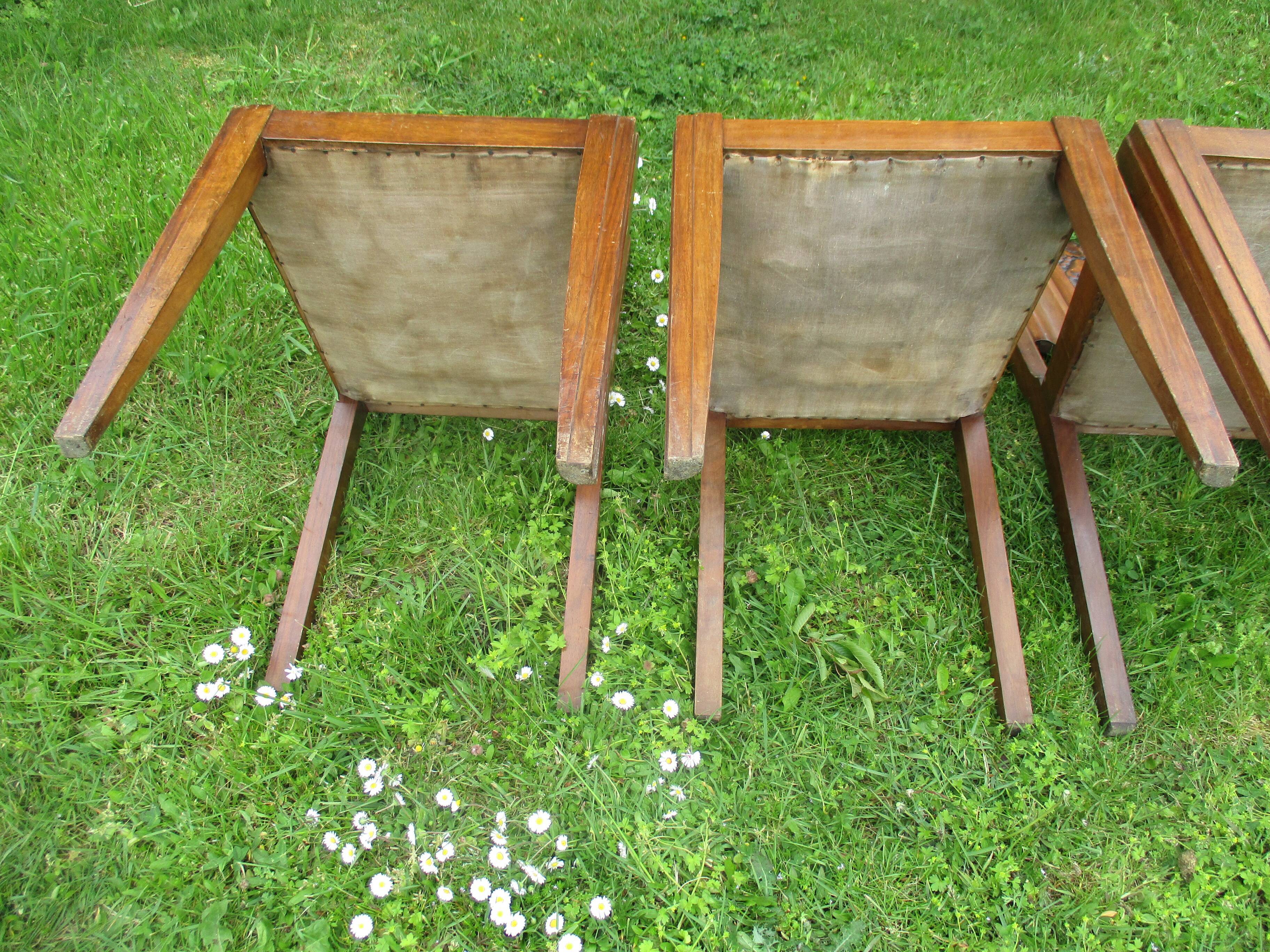 4 Art-deco Circa Chairs 1940