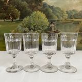 4 Baccarat cut crystal port wine glasses, similar to Chica model