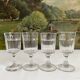 4 Baccarat cut crystal port wine glasses, similar to Chica model