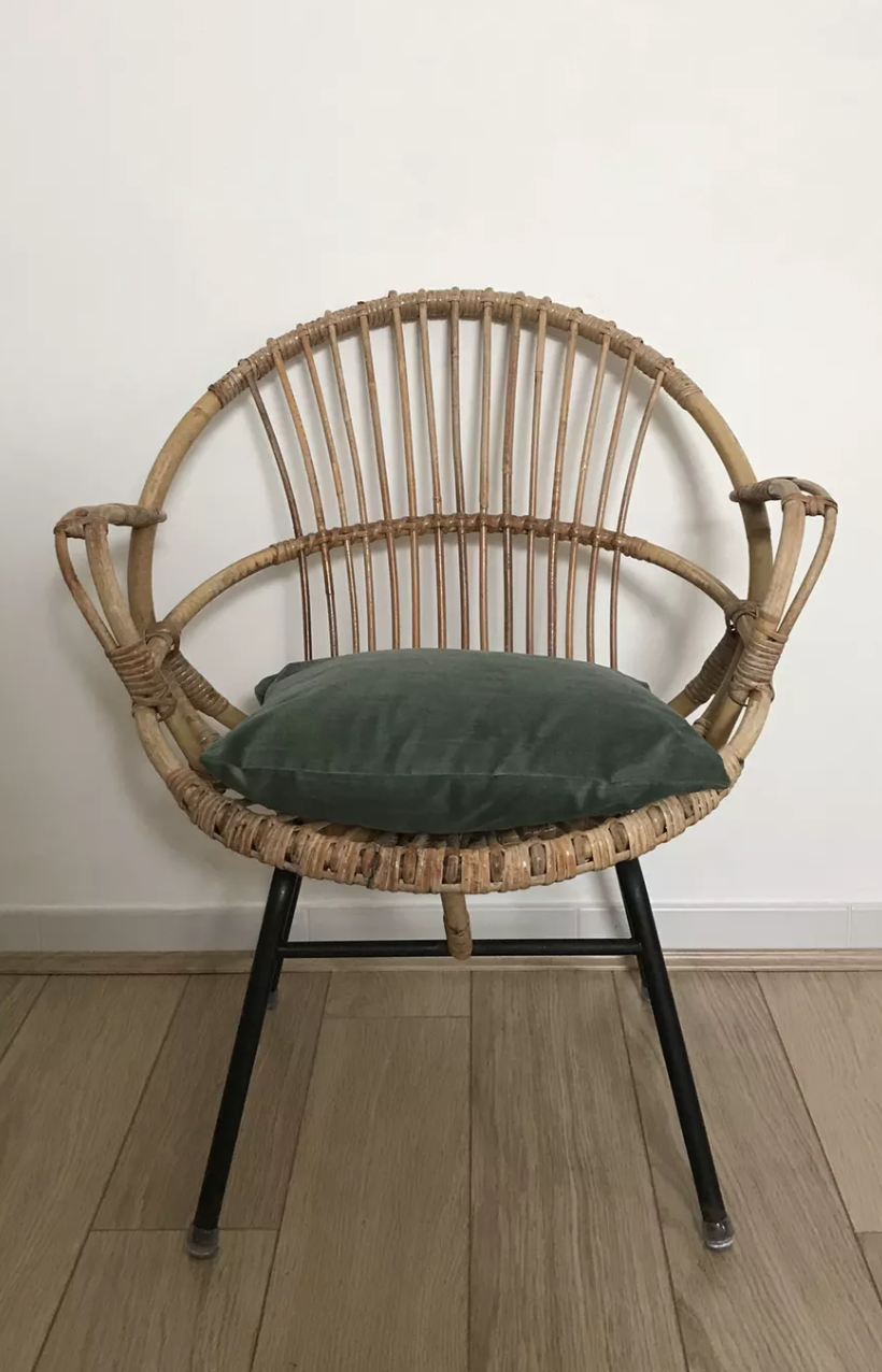 Armchair in rattan for adult