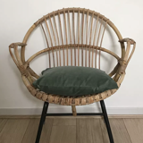 Armchair in rattan for adult