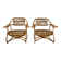 Paire de Fauteuils italiens en rotin, 1960s