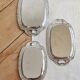 Trio de mini plateaux vintage métal argenté