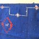 Carpet vintage in majorelle blue sabra 120 x 53 cm