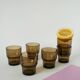 Set of 6 smoked glass water glasses, Design, 1970