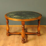 Table basse scandinave avec plateau en marbre