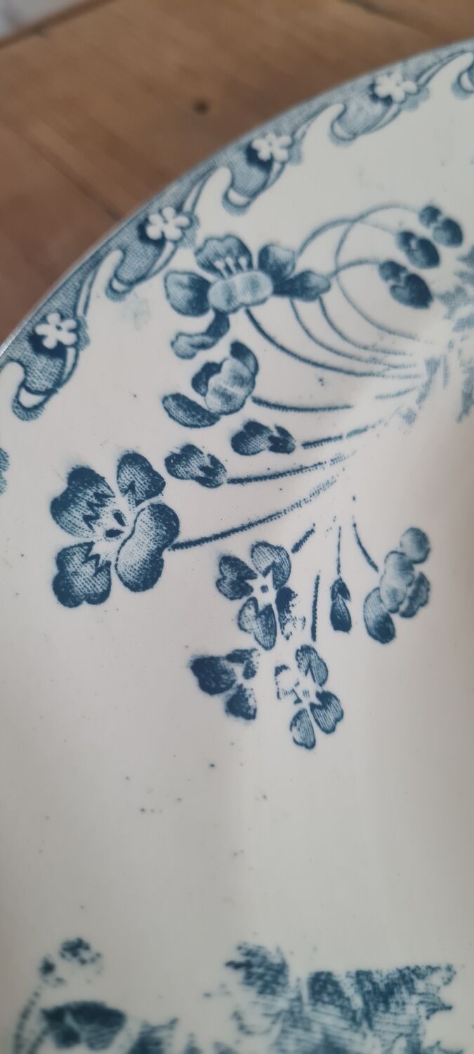 Service of 6 plates in iron earth