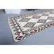 Vintage Turkish Hand-Knotted Wool Cotton White Runner 80x401