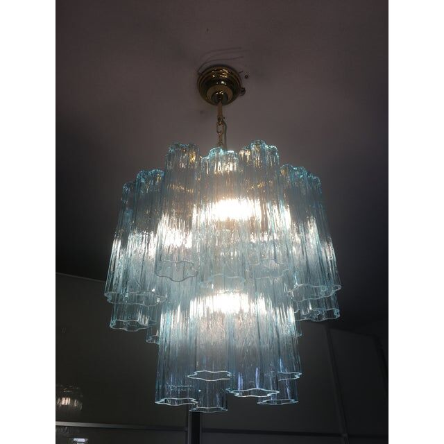 Murano style glass chandelier, set of 2 or a pair of chandeliers