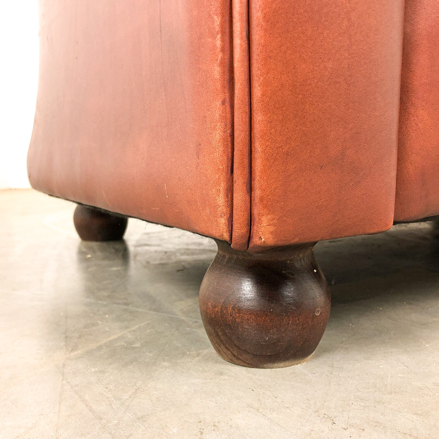 Vintage leather 3 seater sofa